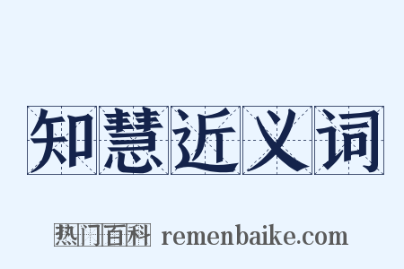 知慧近义词是什么意思的图片